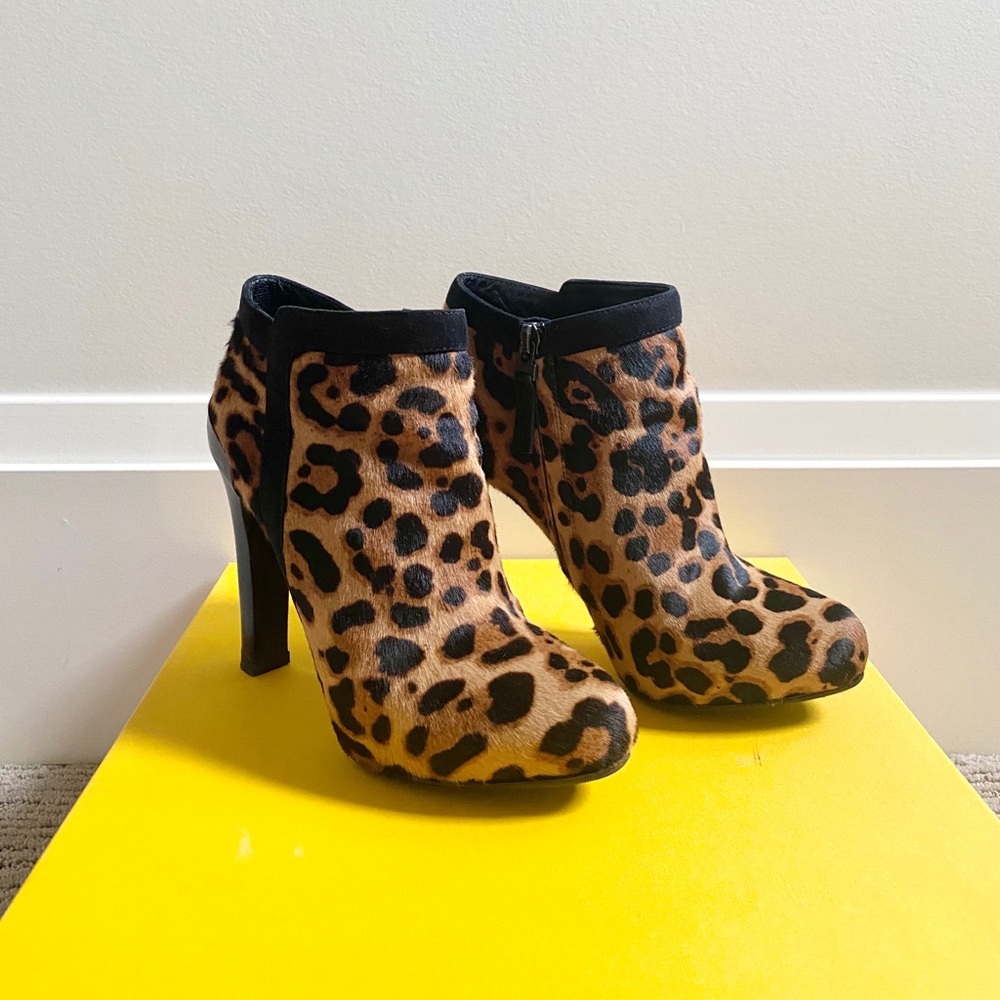 Fendi Leopard Print Pony Hair Booties
